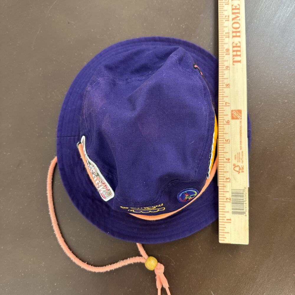 Vintage Val Surf Purple Bucket Hat Retro California Surf Skate Sun Sand Beach - Picture 7 of 7